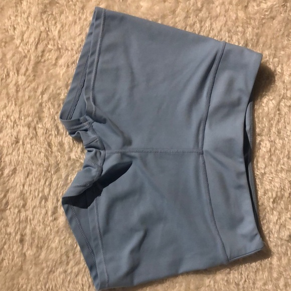 These are blue shorts, that are high wasited and very comfortable. - Picture 1 of 3